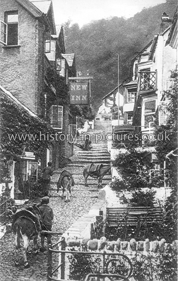 The High Street, Clovelly, Devon. c.1914.